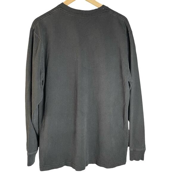 VTG Carhartt Navy Shirt Mens Small Pocket Long Sleeve Distressed Faded Thrashed - Picture 2 of 6